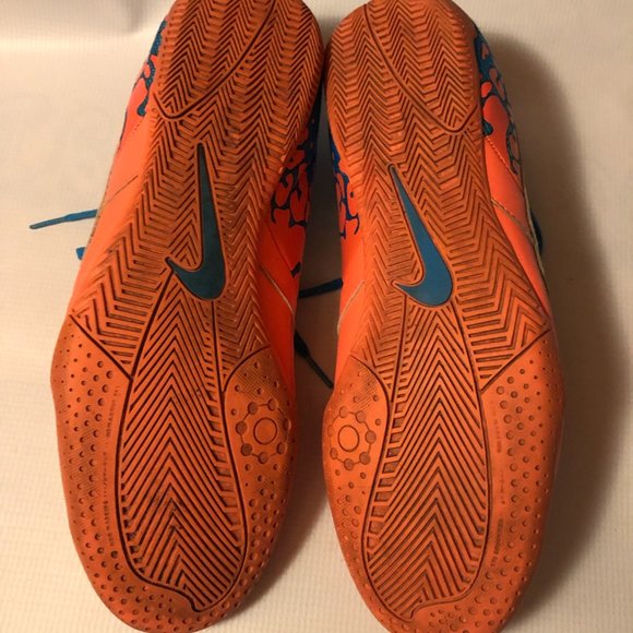 NIKE MEN'S ELASTICO II BRIGHT MANGO BLUE INDOOR SOCCER SHOE 580454-884 SIZE 12 - Picture 10 of 10